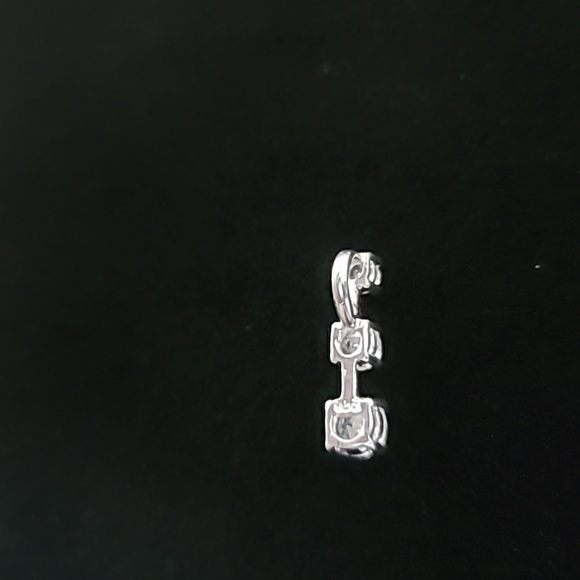 925 3 Stone Necklace Pendant - Picture 6 of 6